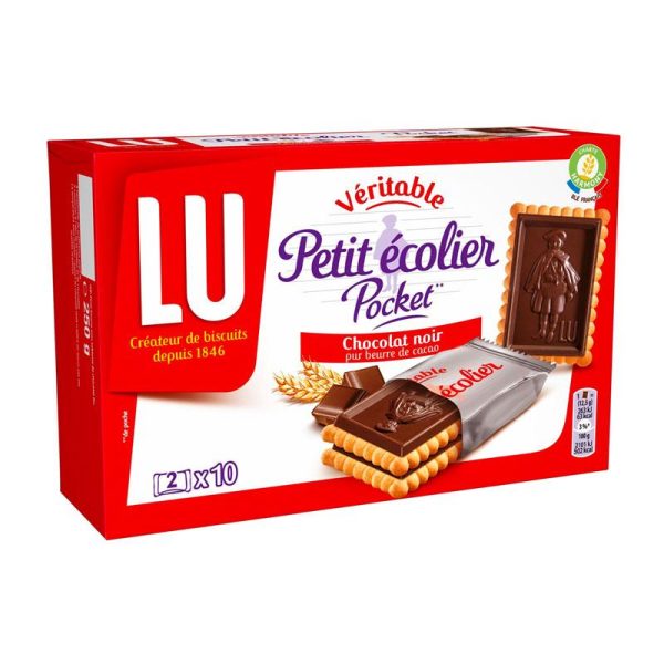 The Official Store of LU Cookies Petit Ecolier Dark Chocolate Biscuits,  Snack Packs, 10 sachets, 8.8 oz (250g) Online Sale